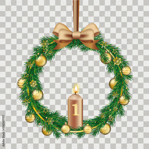 Adventskranz zum ersten Advent