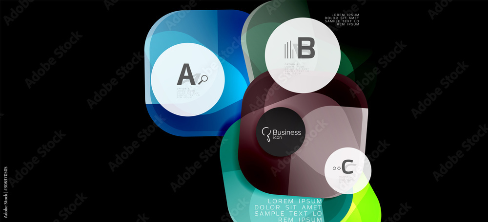Retro colorful geometric background - circles on black, great design for any purposes. Creative minimal concept Retro colorful geometric background - circles on black, great design for any purposes. Creative minimal concept