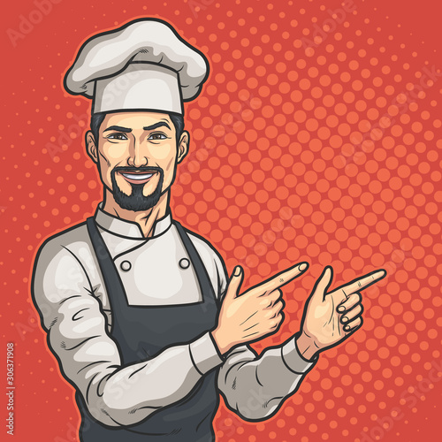Male Chef Shows Something