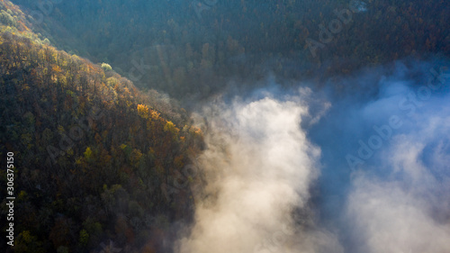 Herbst auf der Schwäbischen Alb - Luftaufnahme