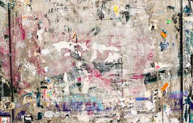 Papier peint photo Graffiti Mur béton fissuré texture brute  © Fiedels
