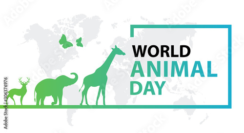 World Animal Day. Vector illustration.