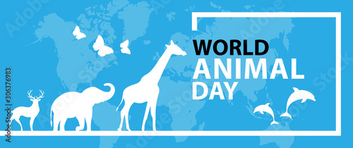 World Animal Day. Vector illustration.