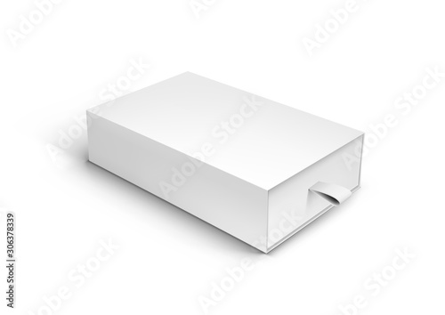 Package Cardboard Ribbon Pull And Slide Drawer Box