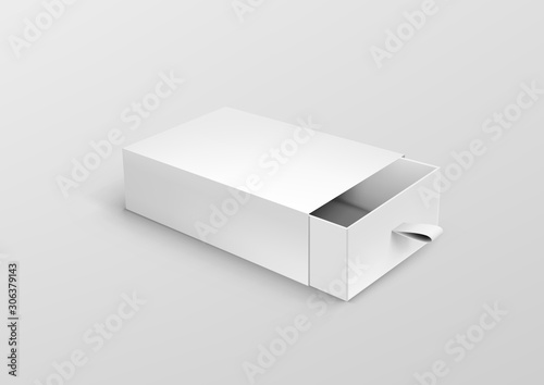 Package Cardboard Ribbon Pull And Slide Drawer Box