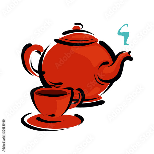 cup kettle red