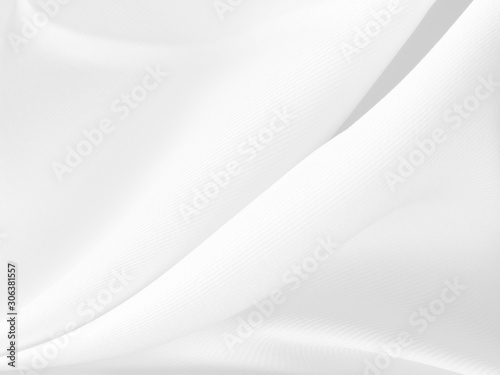 White clothes background abstract with soft waves.