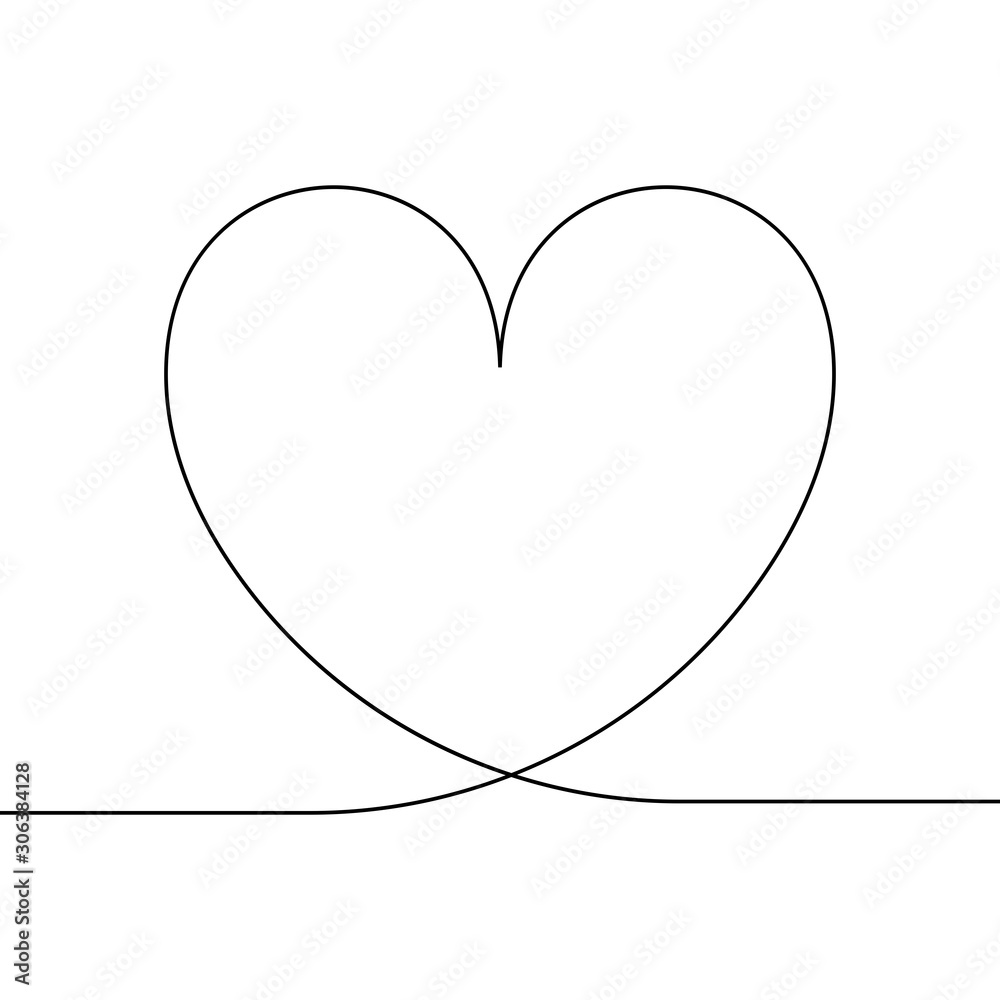 Continuous line drawing two hearts, Black and white vector minimalist illustration of love concept. One or two hearts Continuous line drawing two hearts, Black and white vector minimalist illustration of love concept. One or two hearts