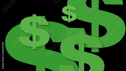 Green dollar symbol