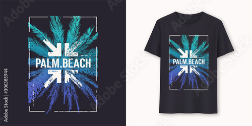 Palm Beach Florida stylish graphic t-shirt vector design, typography