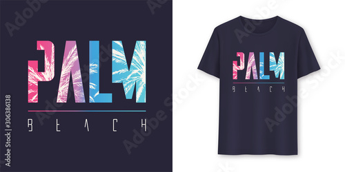 Palm Beach Florida stylish graphic t-shirt vector design, poster, typography