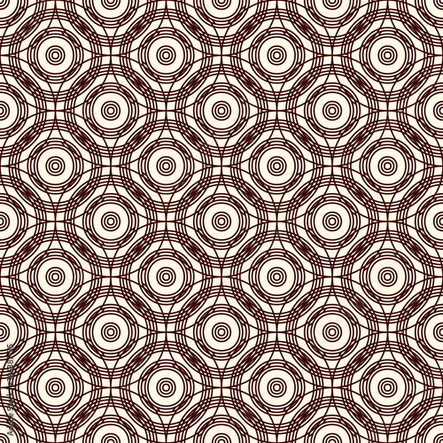 Seamless pattern with repeated overlapping circles. Round links chain motif. Geometric abstract background