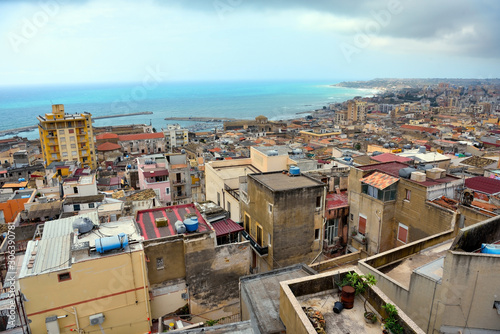 Fotografía panorama of the historic center of Sciacca Sicily Italy