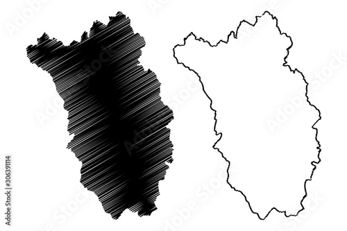Kilkenny County Council (Republic of Ireland, Counties of Ireland) map vector illustration, scribble sketch Kilkenny map.... photo