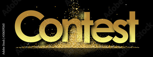Cuadro en lienzo contest in golden stars background
