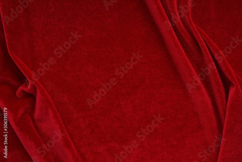 Canvastavla velvet texture red color background, expensive luxury fabric,  wallpaper