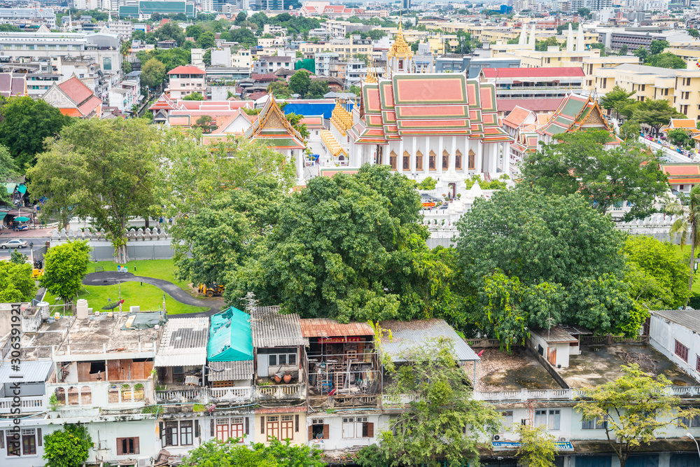 Fototapeta premium panoramic view of downtonw bangkok, thailand
