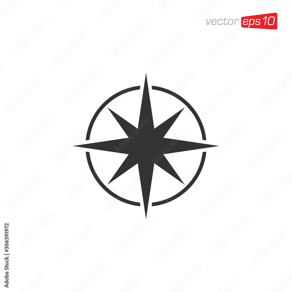 Compass Icon Design Vector Template Compass Icon Design Vector Template