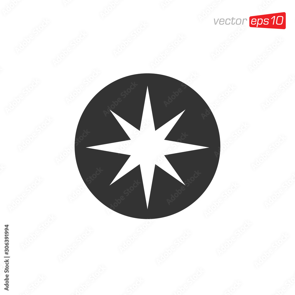 Compass Icon Design Vector Template Compass Icon Design Vector Template