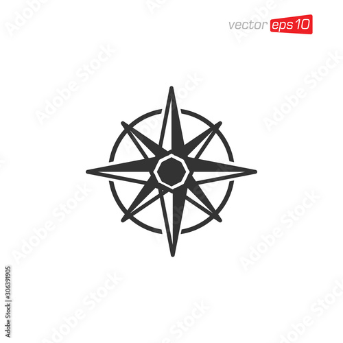 Compass Icon Design Vector Template