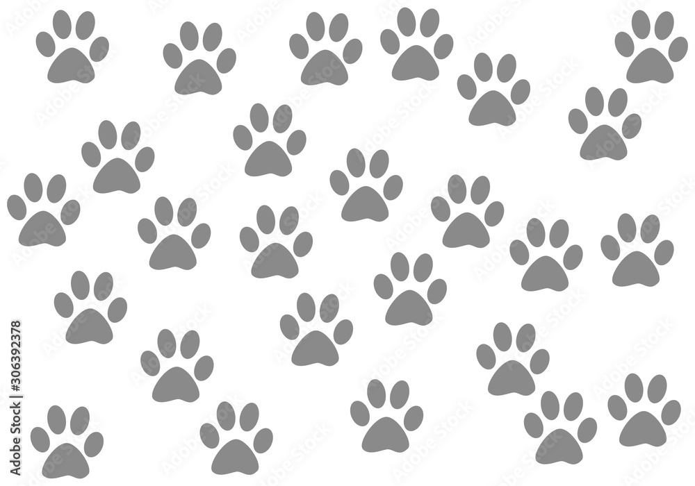 Fondo de patrón con huellas de perro. vector de Stock | Adobe Stock