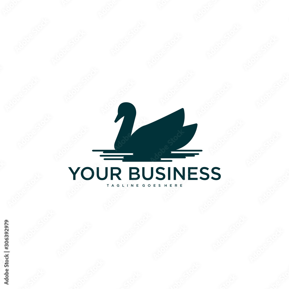 swan logo design 