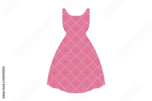 pinkdress isolated on white background photo