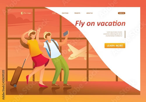 Friends correspond online, chat, share news and impressions, friendship. Flat 2D character. Landing page concepts and web design