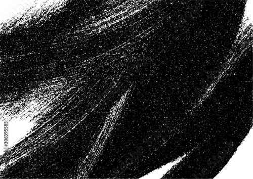 Vector brush srokes texture. Distressed uneven texture. Grunge background. Abstract vector illustration. Overlay to create interesting effect and depth. Black isolated on white background. EPS10.