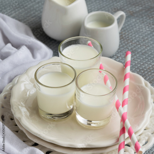 Fresh milk beverage. Healthy nutrition ingredient, dairy themes