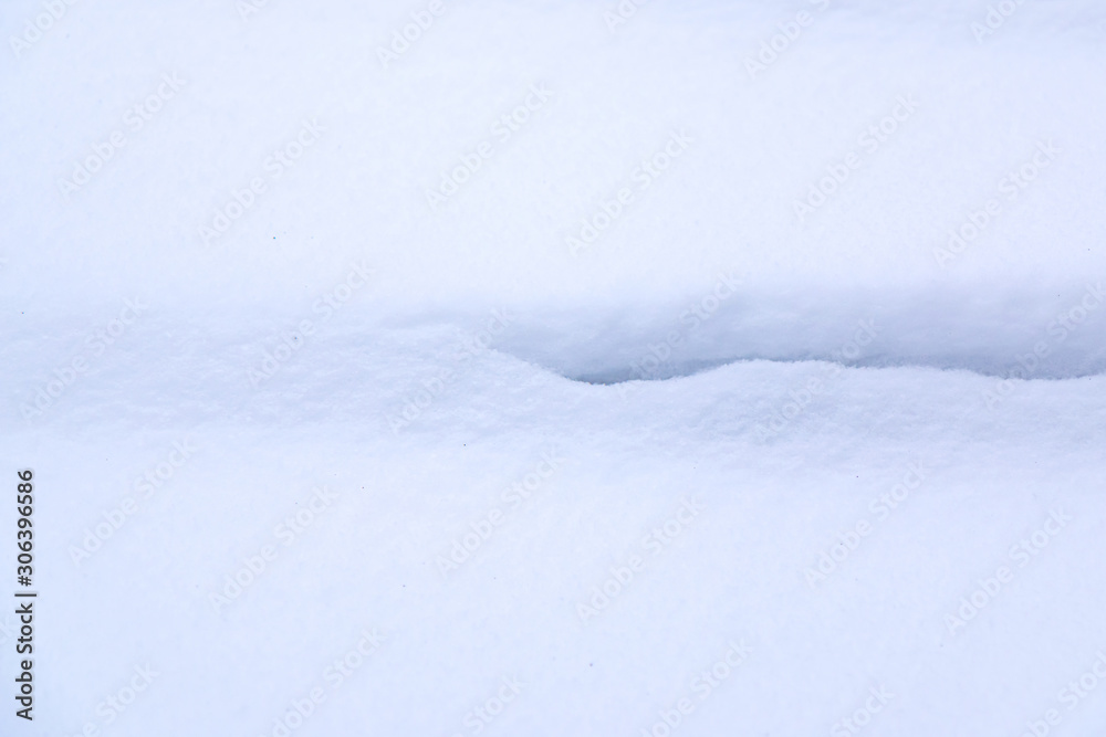 Fresh snow textured copy space background