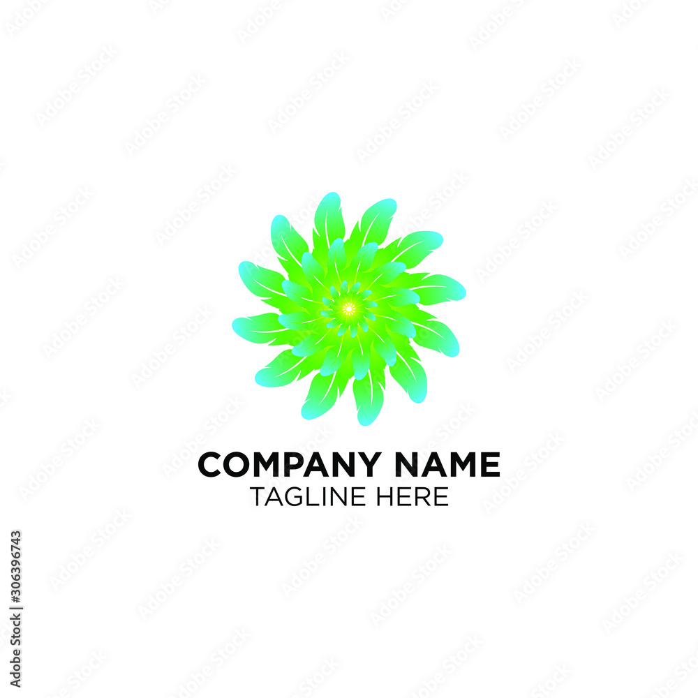 abstract circle leaf company logo templates abstract circle leaf company logo templates