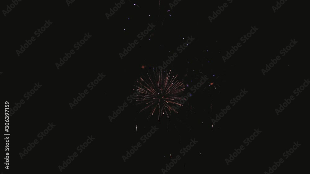 Fireworks in Monaco city, Monte Carlo, Slowmotion shot Fireworks in Monaco city, Monte Carlo, Slowmotion shot
