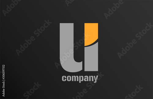 letter u alphabet icon logo shape for business company design