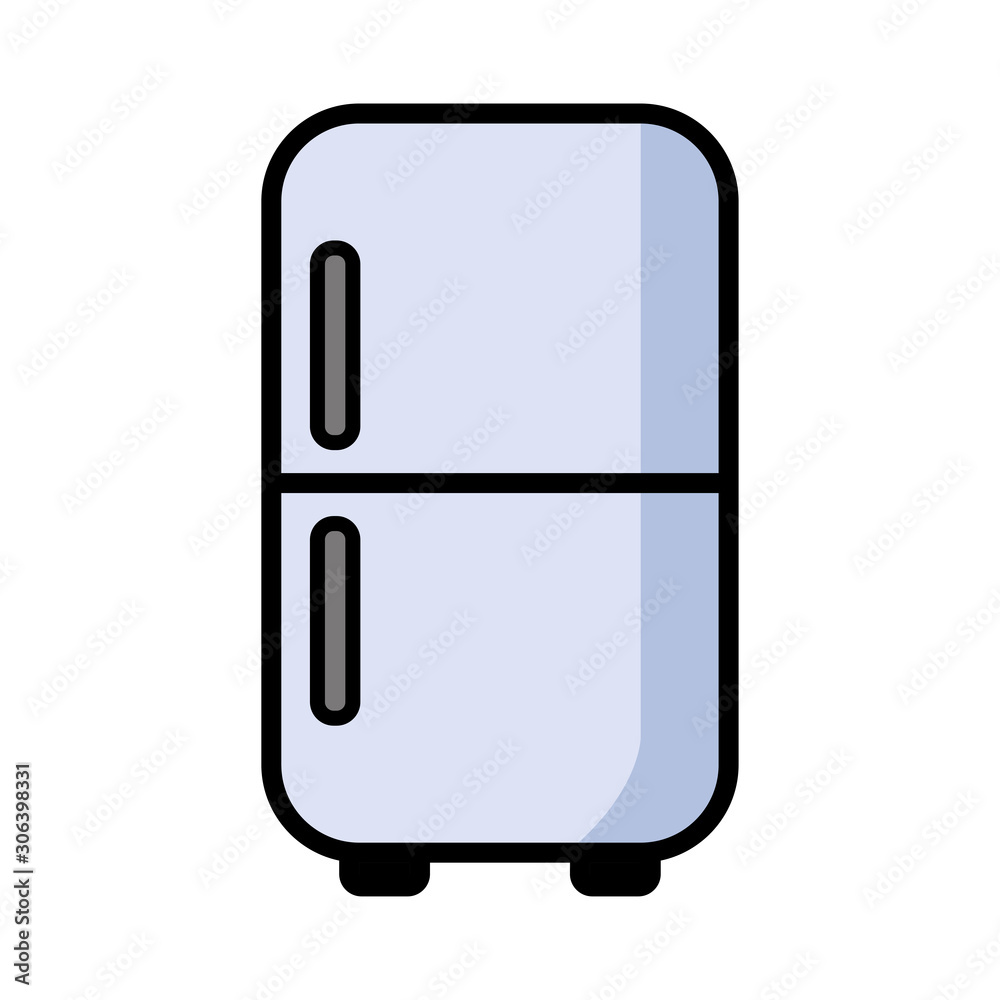 refrigerator - kitchen appliances icon vector design template refrigerator - kitchen appliances icon vector design template