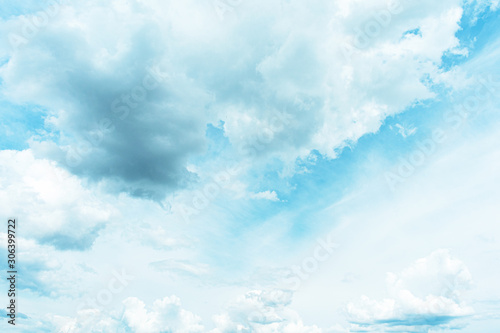 Blue sky with clouds, abstract background