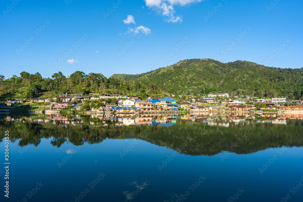 Fototapeta premium Ban Rak Thai chinese village at Mae Hong Son.