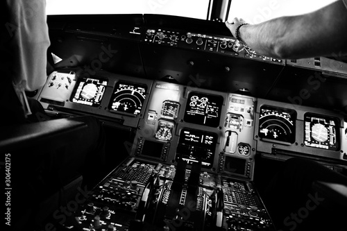 Canvas Print cockpit of airplane