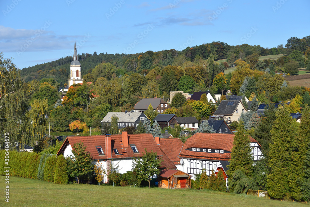 Blick auf Wehrsdorf in der Oberlausitz