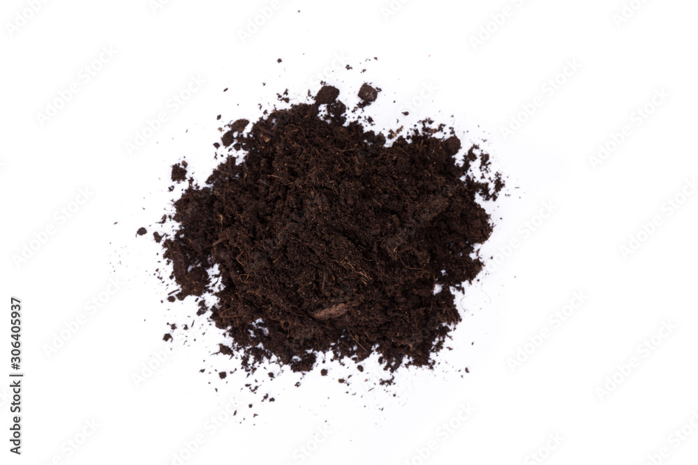 Patch of soil or mud isolated on white background Patch of soil or mud isolated on white background