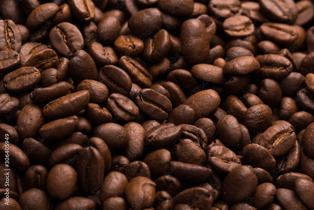 roasted coffee beans, can be used as background roasted coffee beans, can be used as background