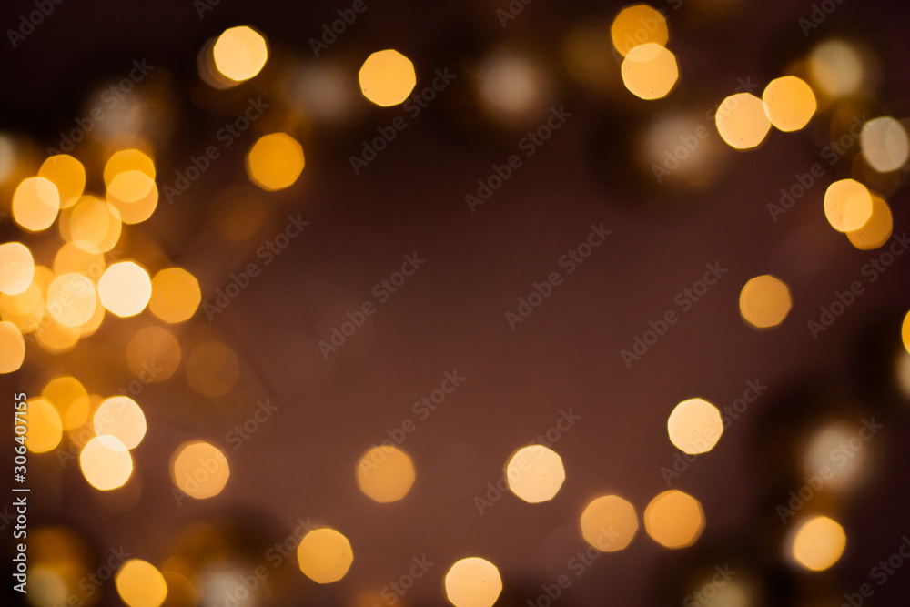 Obraz premium background texture copy space place for text frame bokeh garland christmas defocus