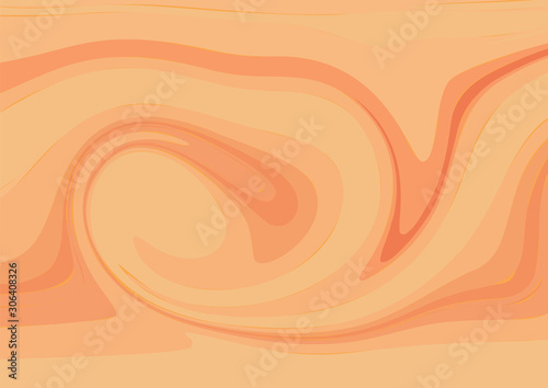 Abstract close up orange fluid twirl pattern background for graphic design. Vector illustration.