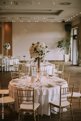 Wedding banquet tables with...