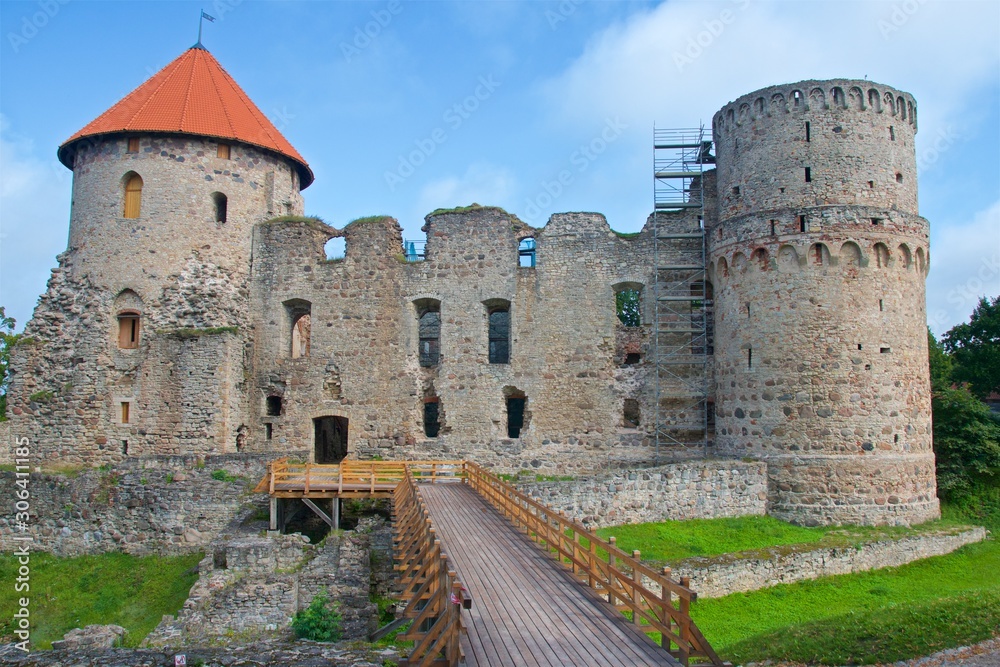 Medieval castle in Cesis, Latvia