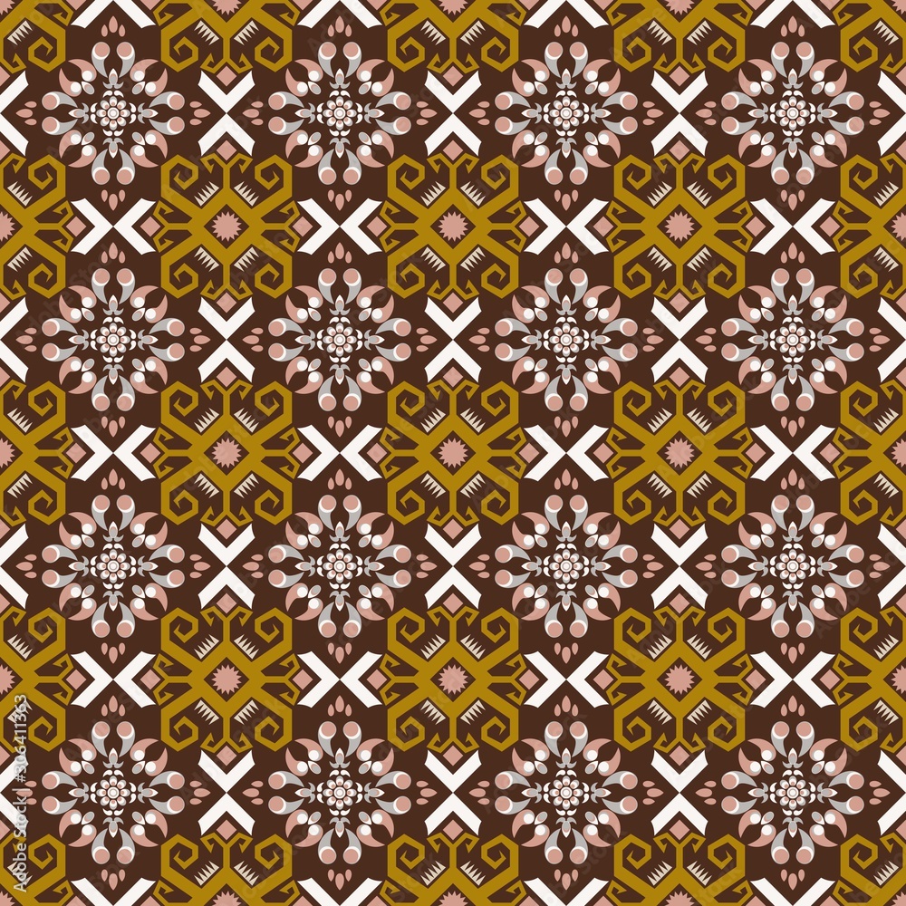 seamless pattern of ethnic pattern. fabric motif design. vector design inspiration. Creative textile for fashion,scraf,cloth. batik concept