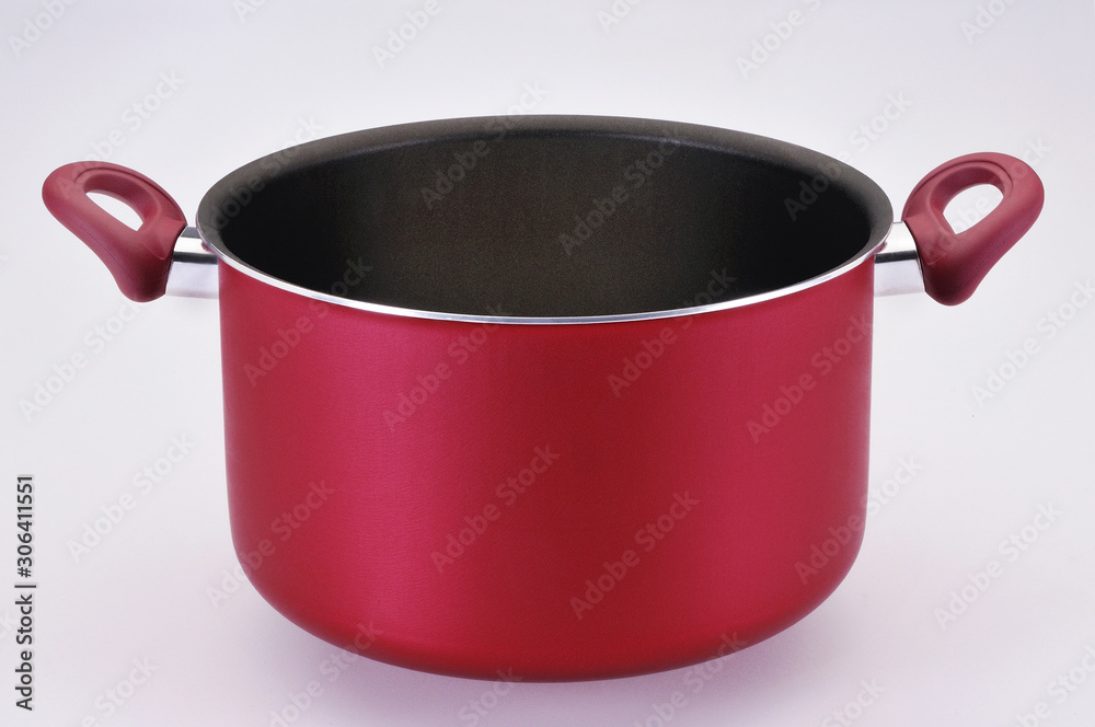 large red pot without glass lid and red details large red pot without glass lid and red details