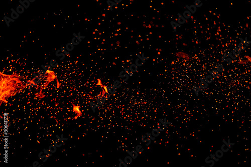 Bokeh effect. Dust gold. Texture background abstract. Glitter.