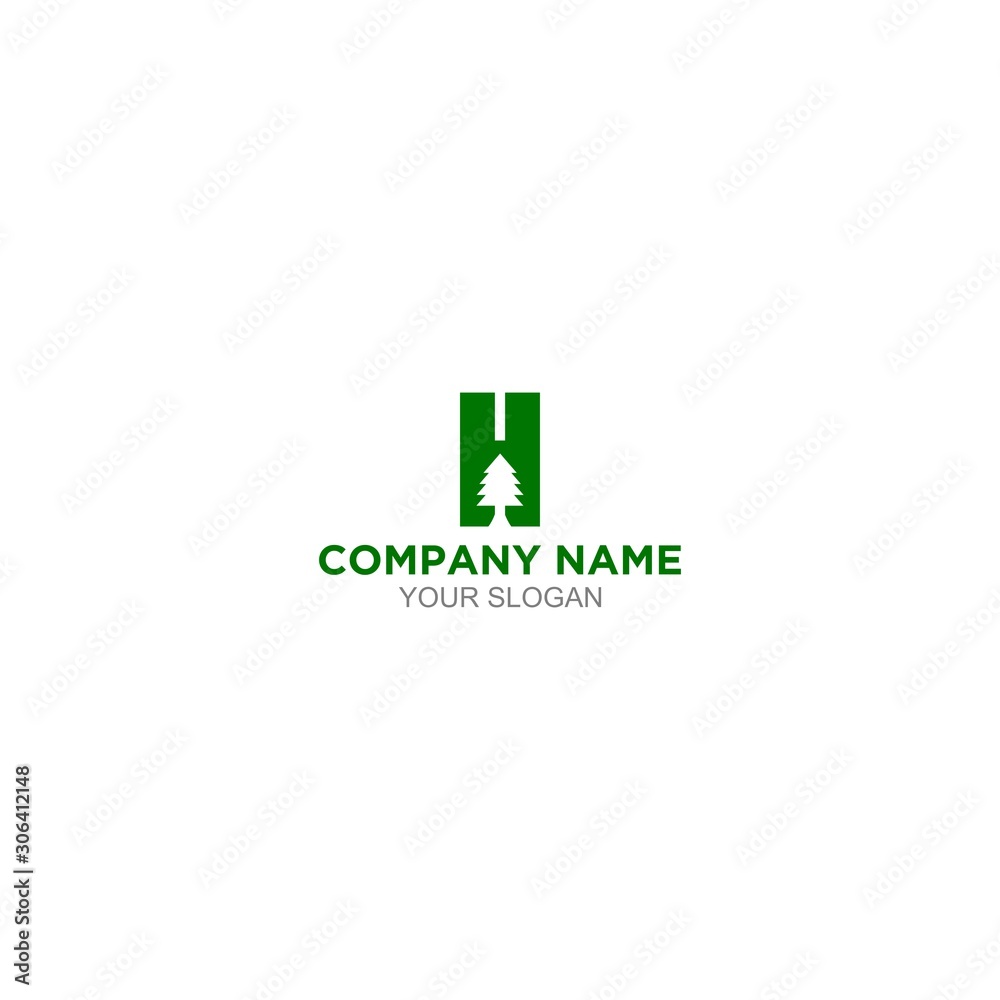 H Pine Logo Design Vector H Pine Logo Design Vector