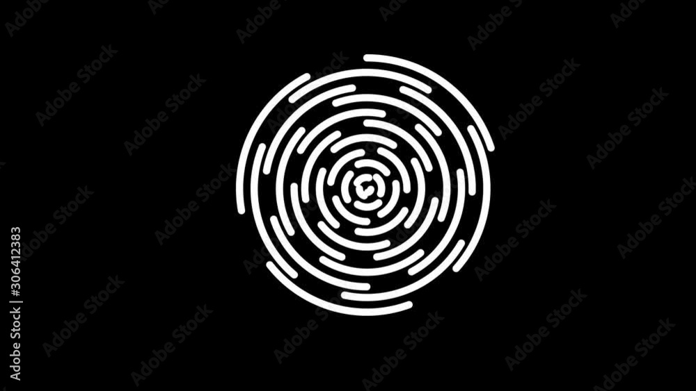 Abstract circle swirl spiral 2d black and white animation Abstract circle swirl spiral 2d black and white animation